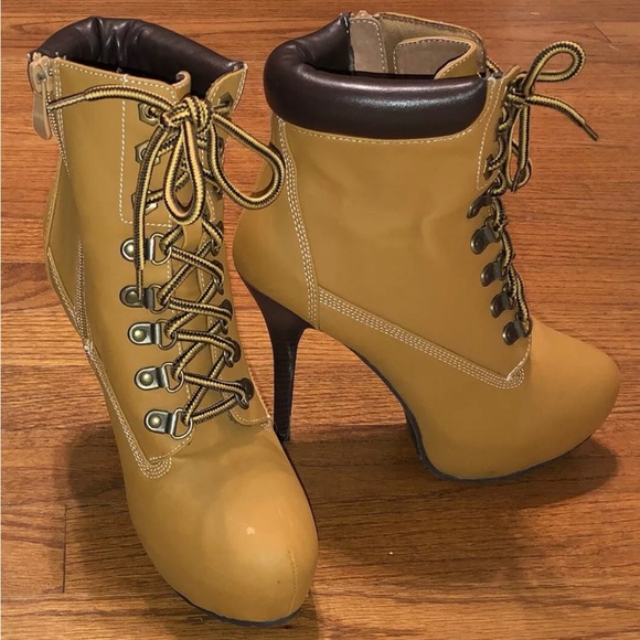 Wet Seal ~ Tan Ankle Boot Stiletto~ size 6 - Picture 12 of 16